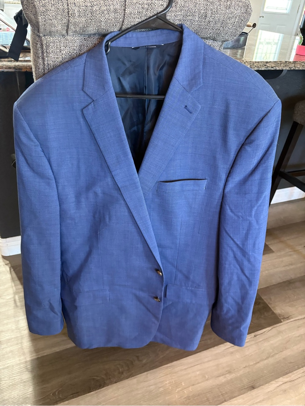 LOT OF 2. Ralph Lauren Men's Blue and Gray Plaid Blazer 2-Button Notch Lapel